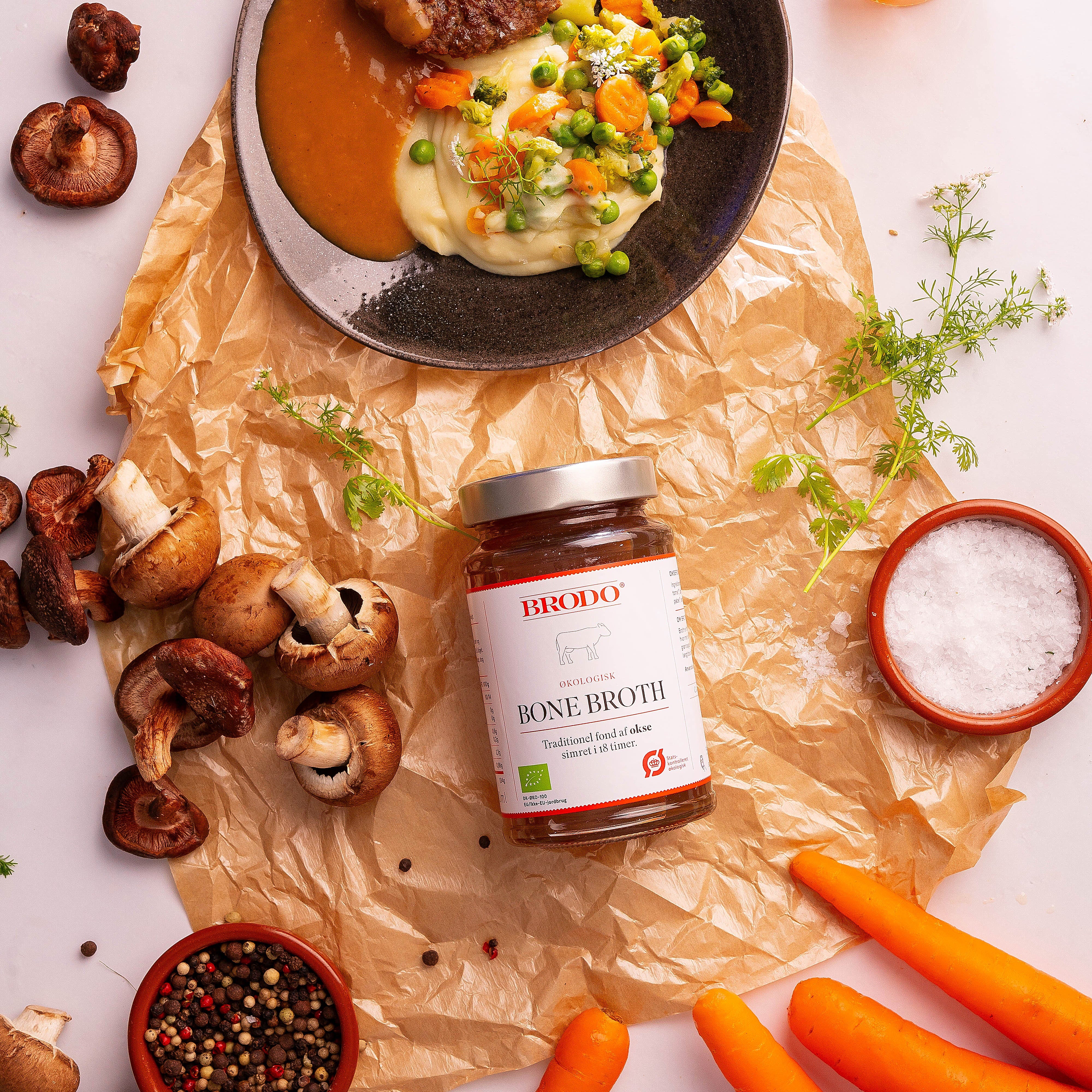 Økologisk Oksebroth 390ml Fond