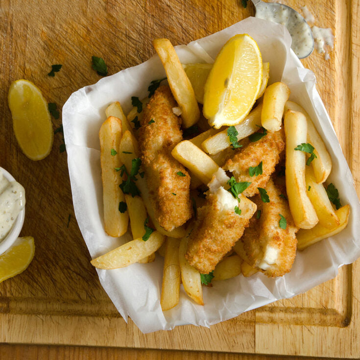 Fish´n´Chips Menu for 4. KUN 100,-