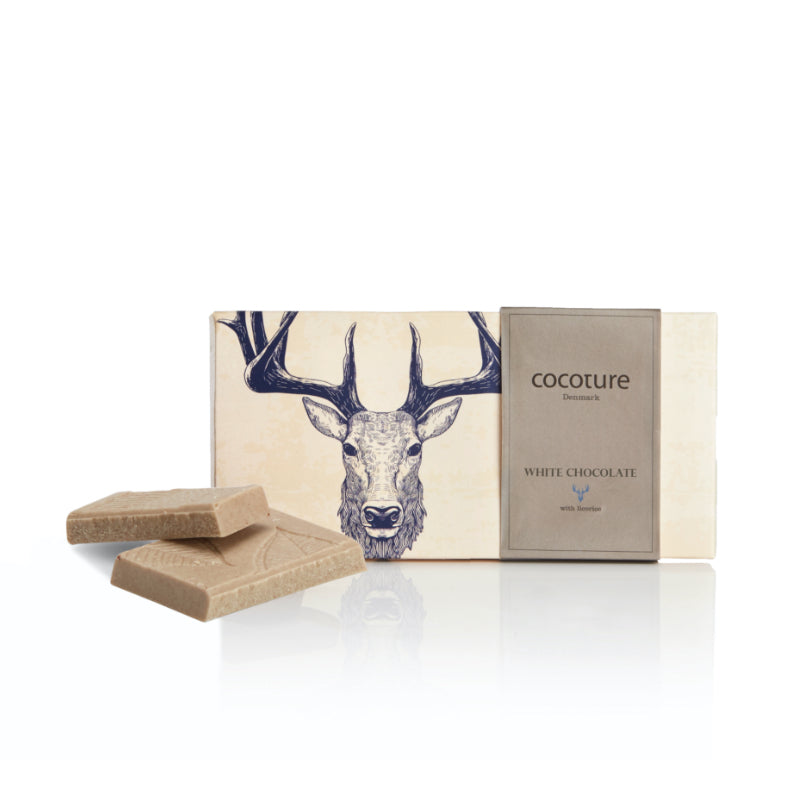 Cocoture - hvid chokolade med lakrids 55g