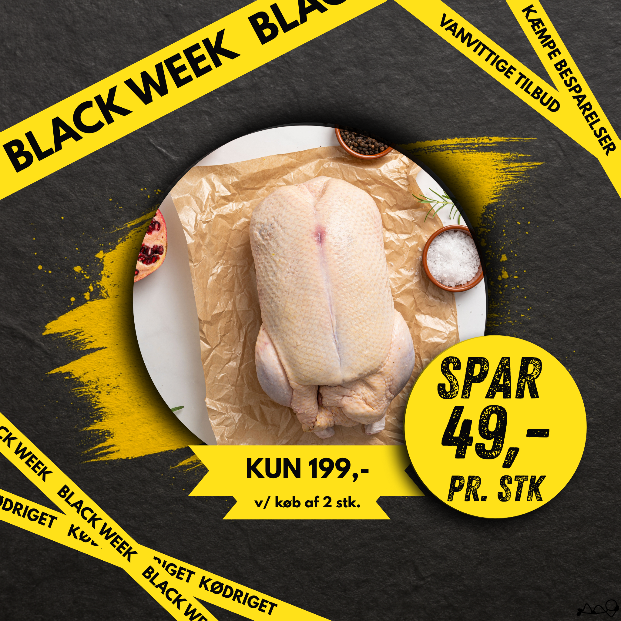 Hel Landand 3200g. +GRATIS Brun sauce