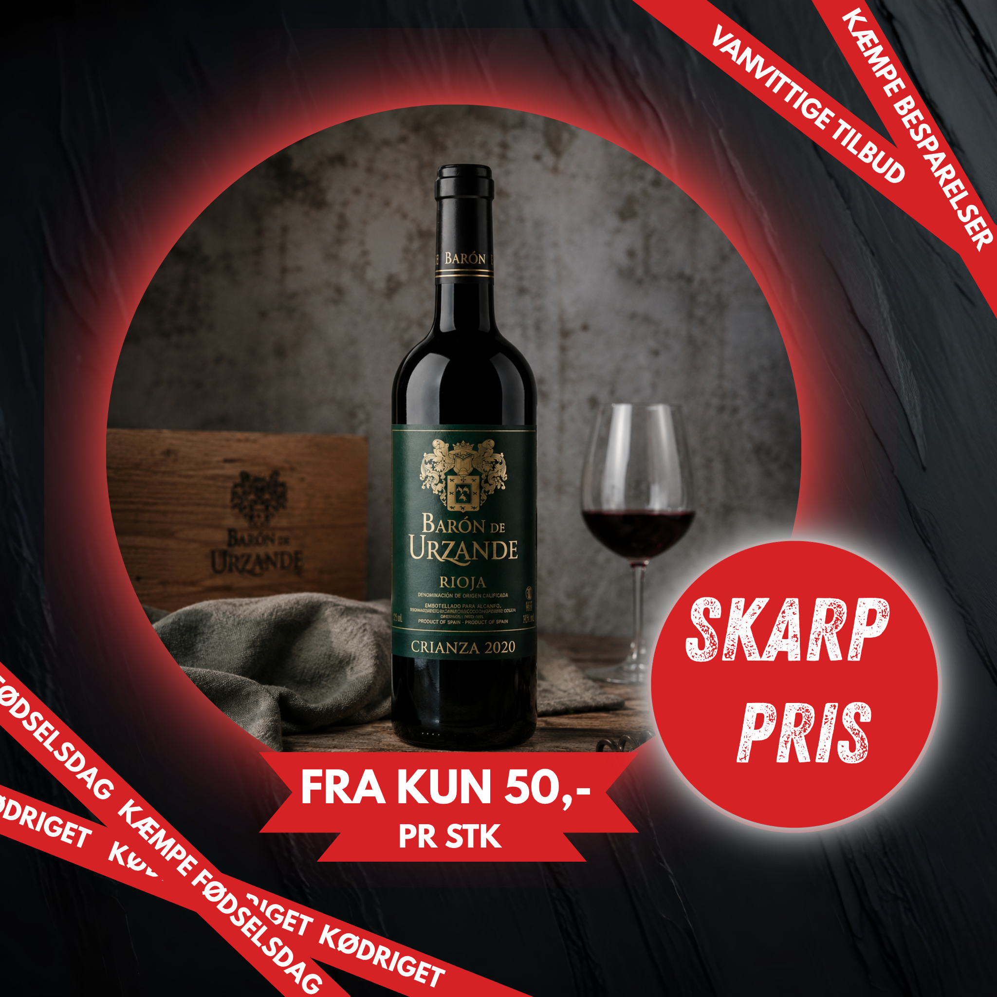 Baron de Urzande Rioja Crianza 2020 – LANGT UNDER HALV PRIS.!