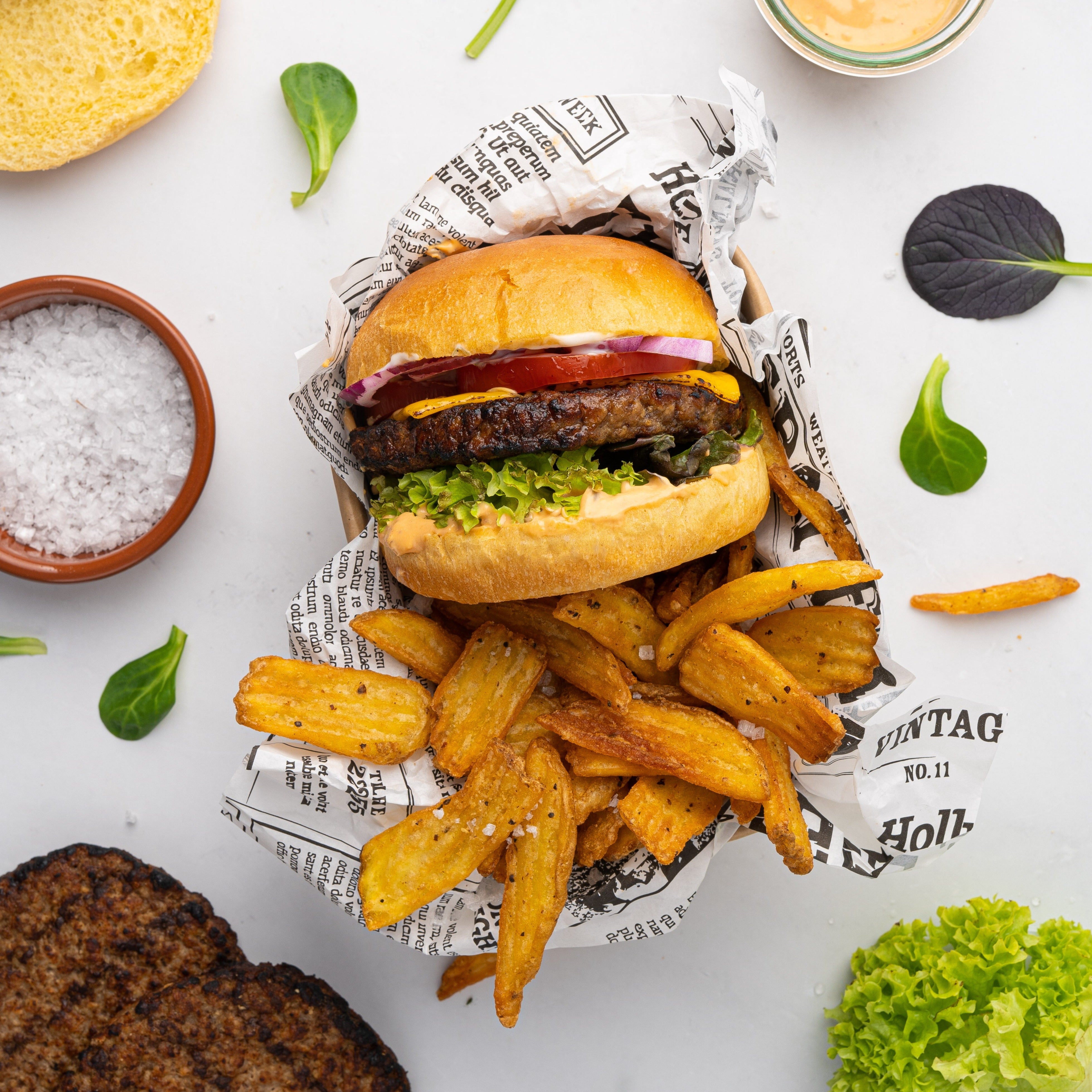 Flamme Grillet Burgerbøf KUN 15,- pr. bøf.