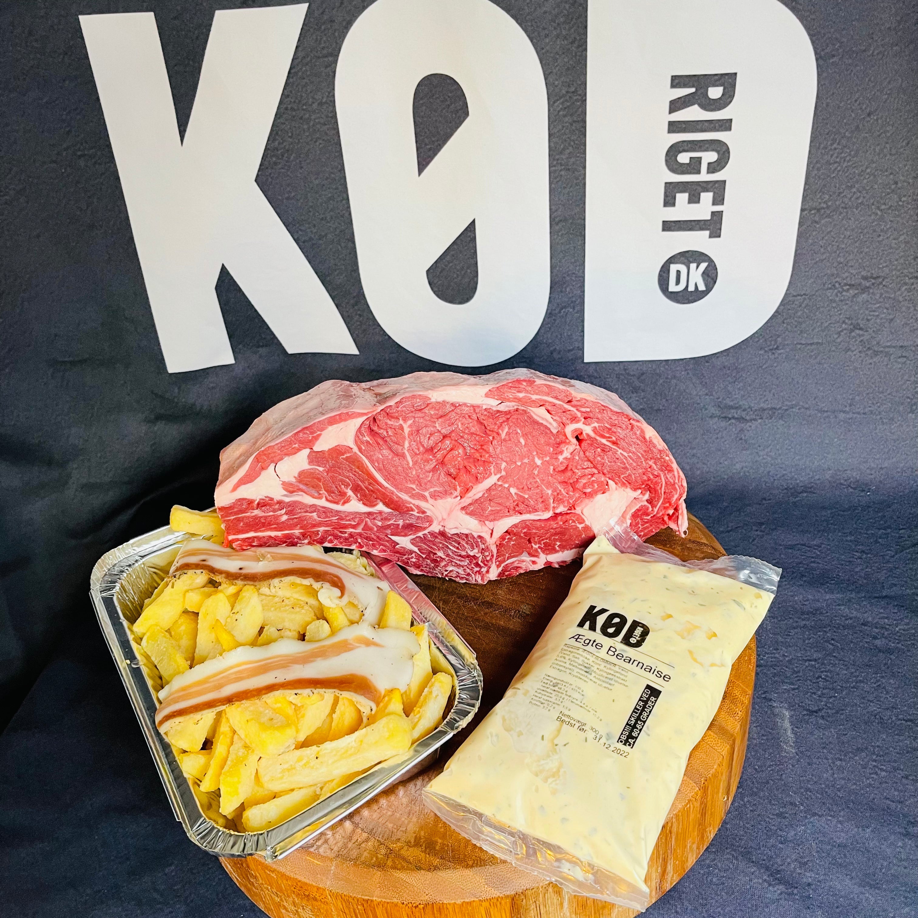 Bøf (ribeye på ben) bearnaise menu for 2 - VIP - SPAR 42%