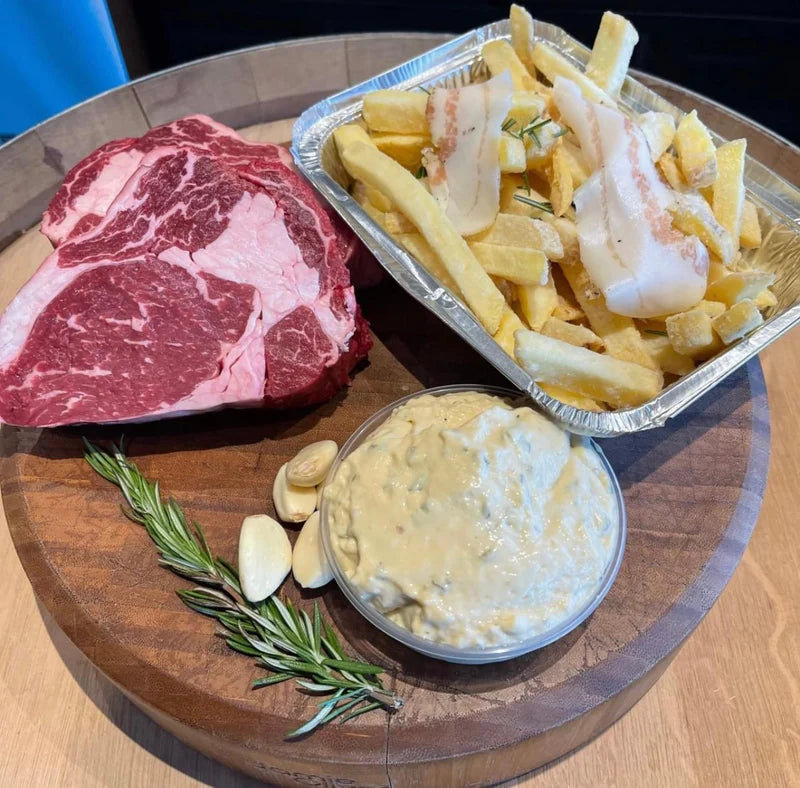 Bøf (Dansk Ribeye) bearnaise menu for 2.