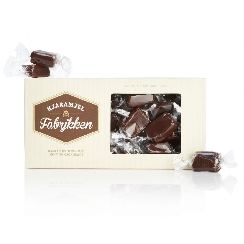 karamelfabrikken - flødekaramel med mint og chokolade 100g