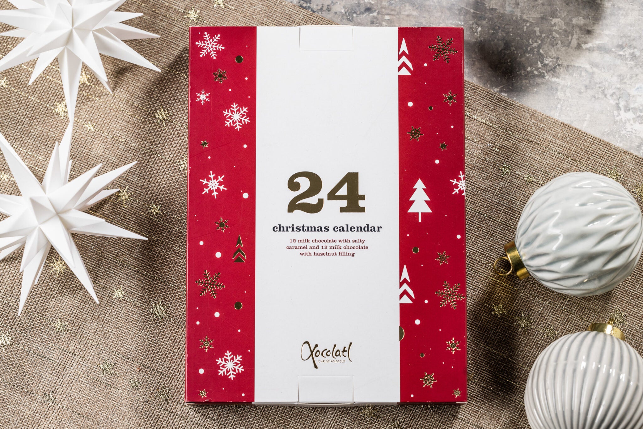 Winterland red calendar