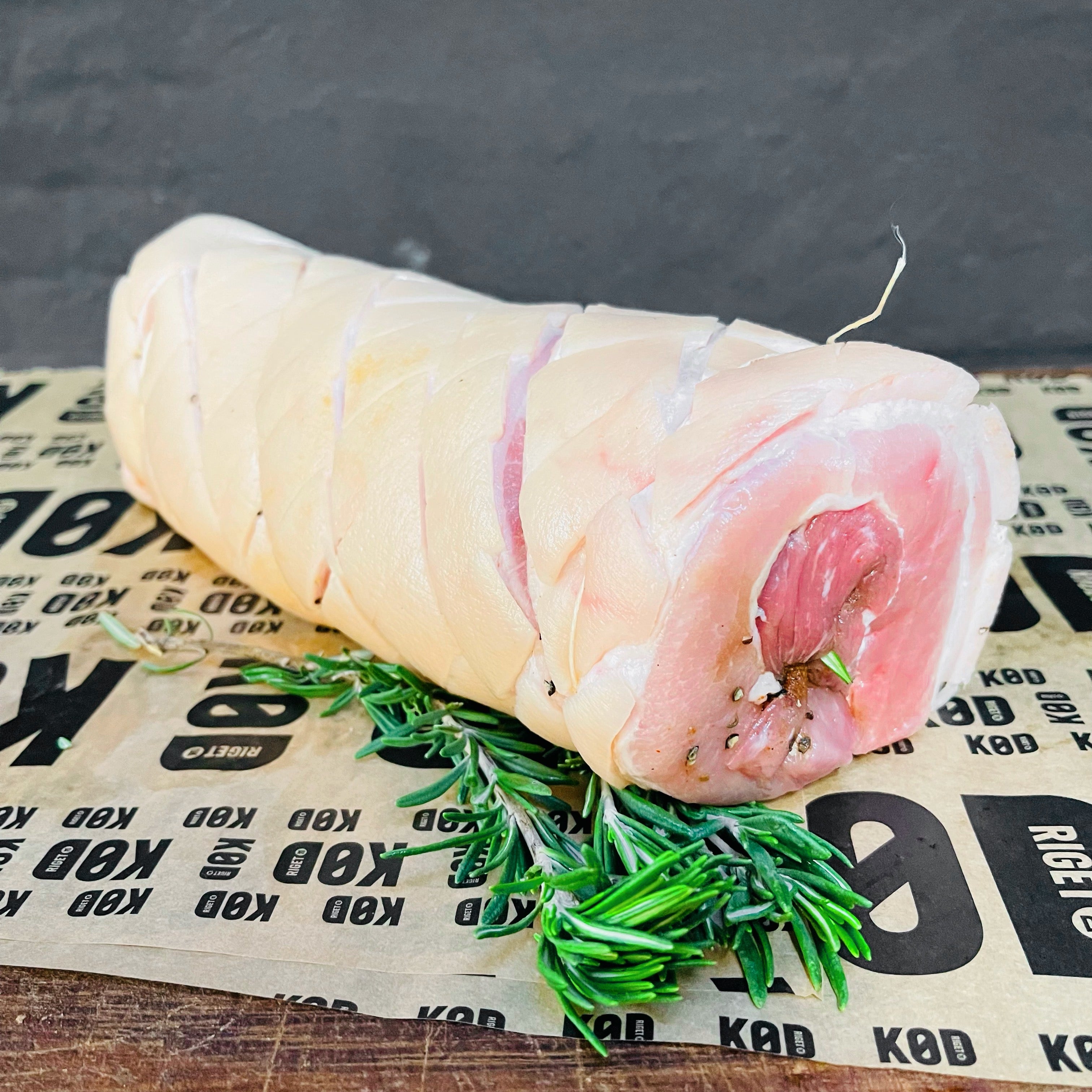 Slag Til Porchetta Steg af Dansk Gris