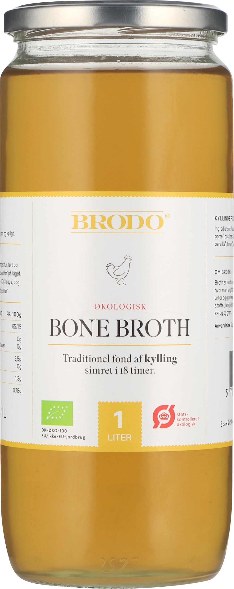 Økologiske Kyllingbroth 1L Fond