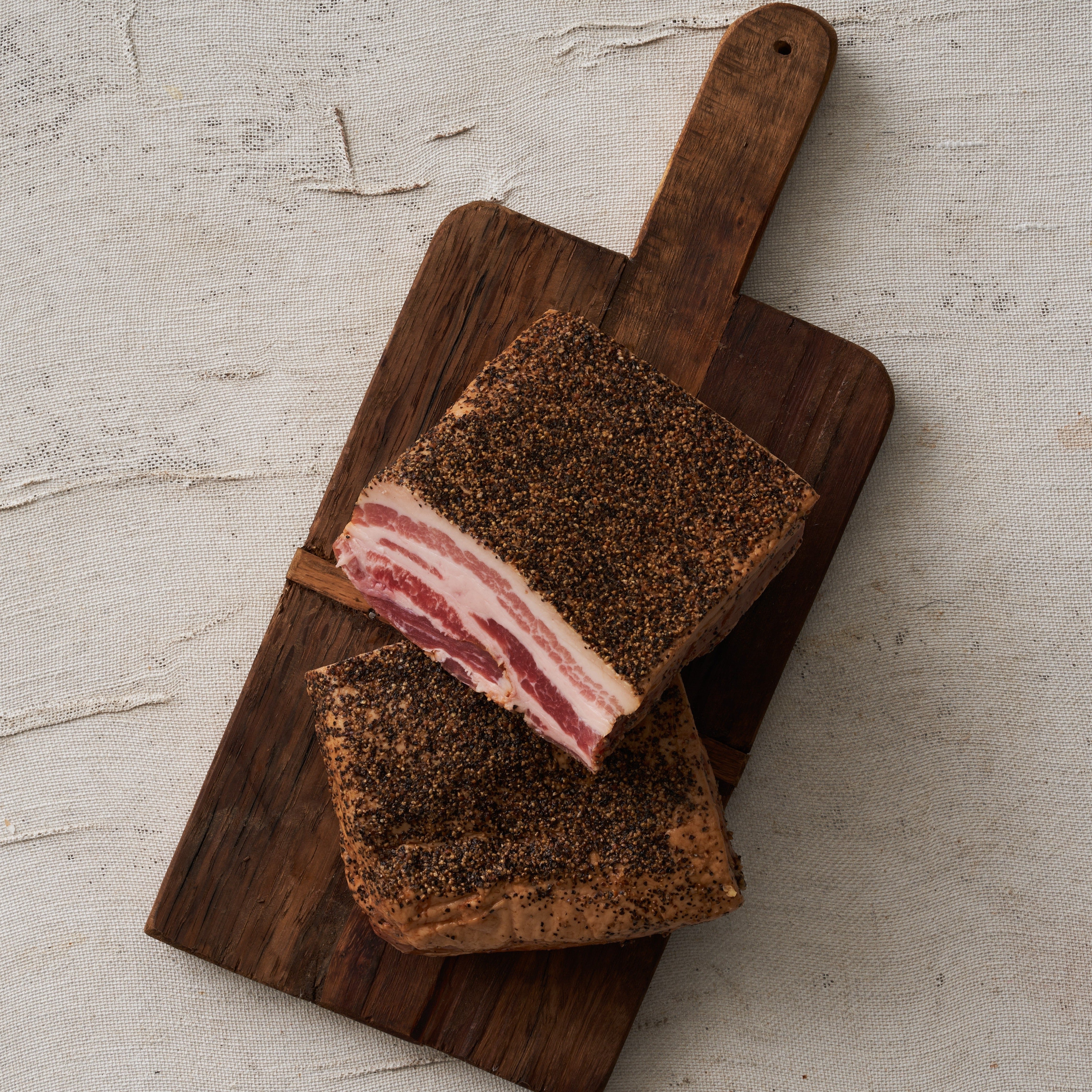 Tørsaltet peber bacon