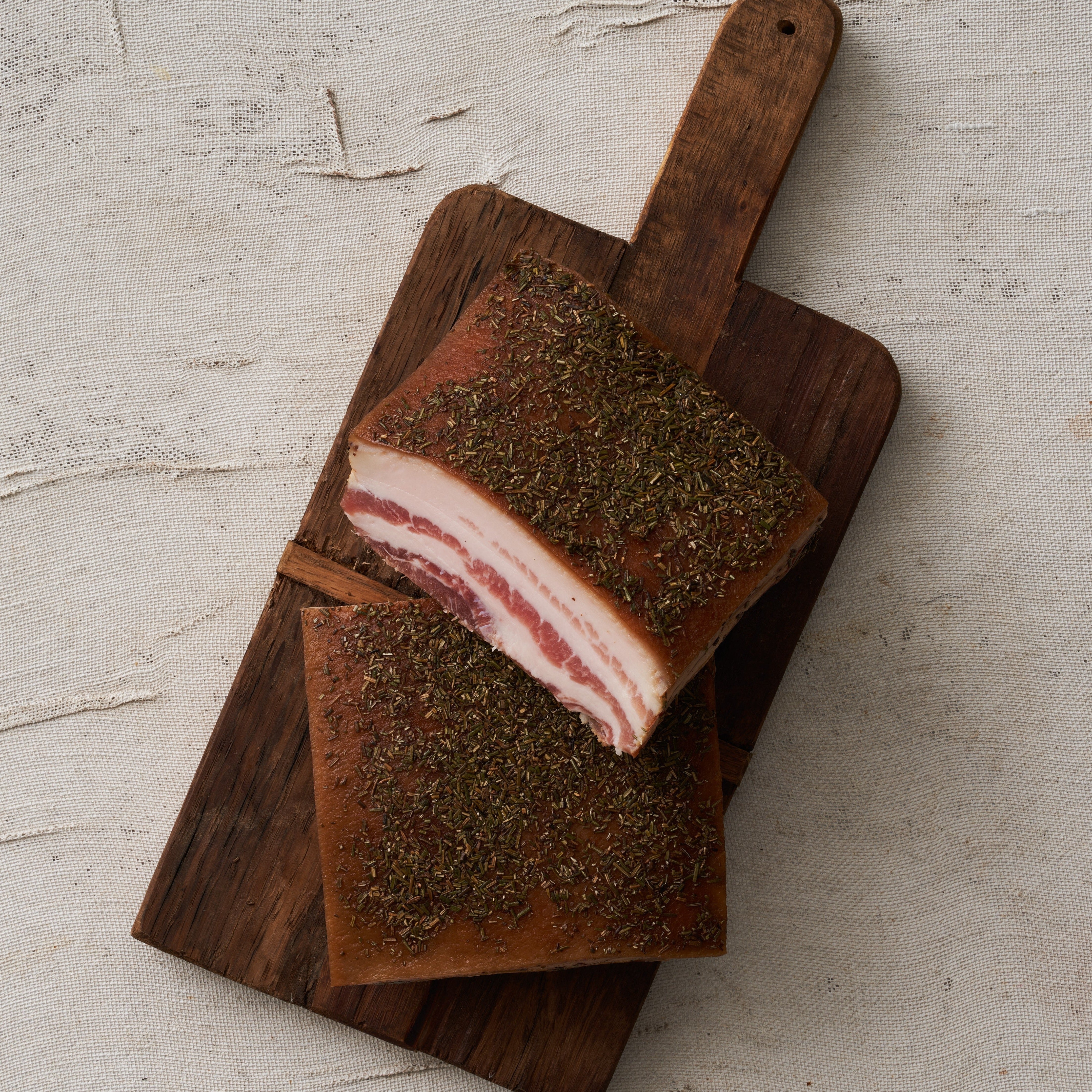 Tørsaltet Rosmarin bacon