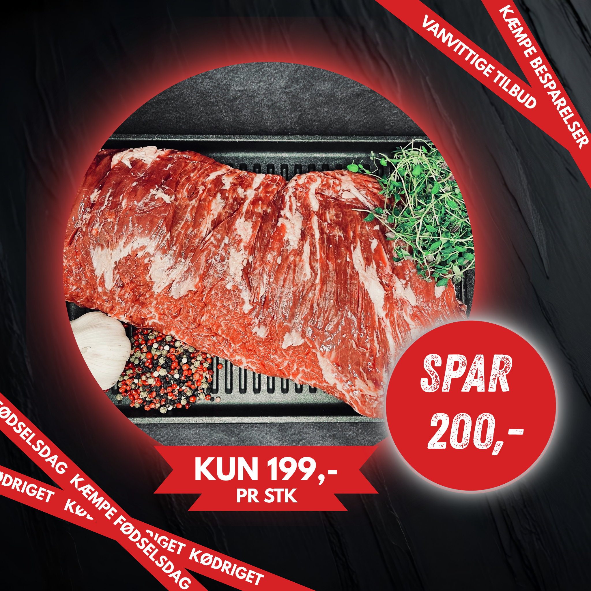 Fritgående græsfodret Flapmeat FØDSELSDAGS TILBUD