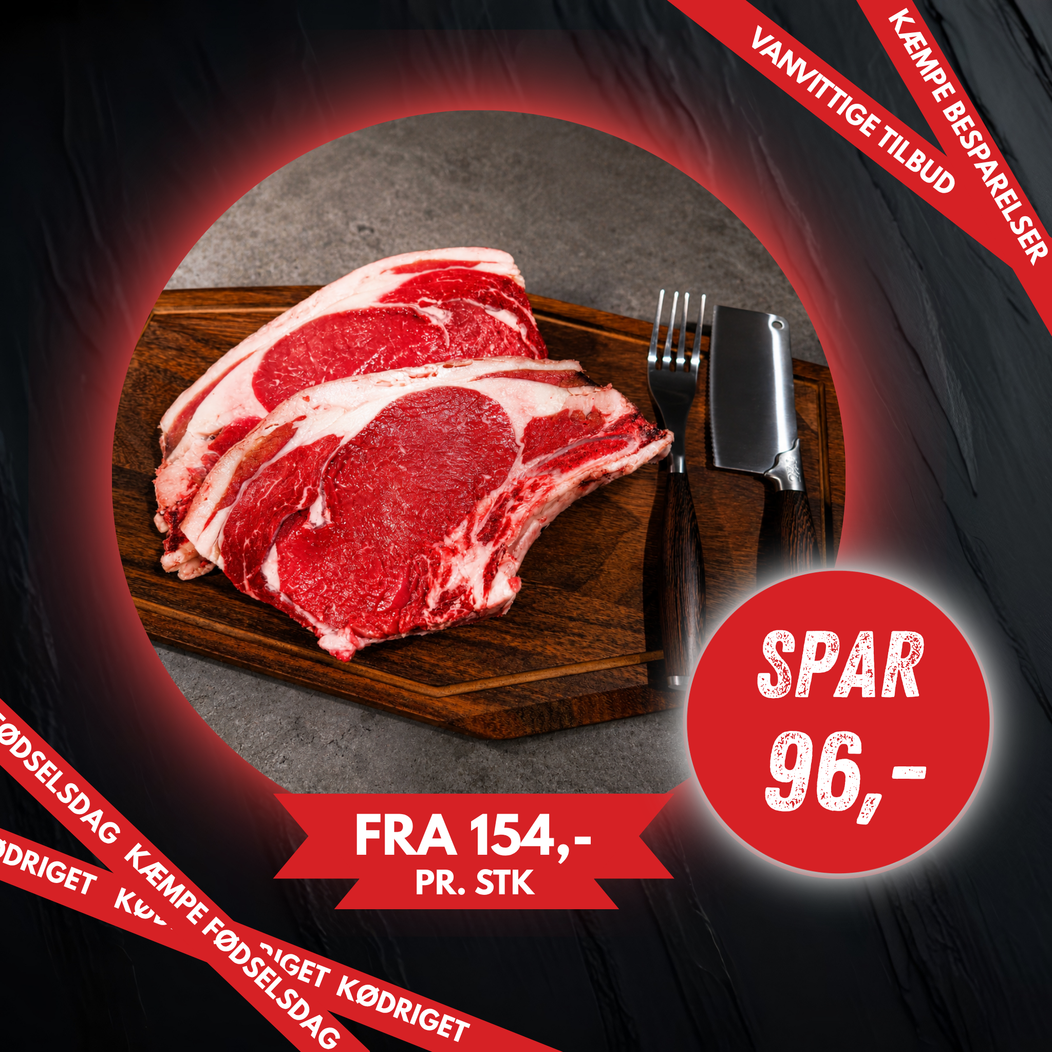 Bone In New York Strip Steak SPAR 96,-
