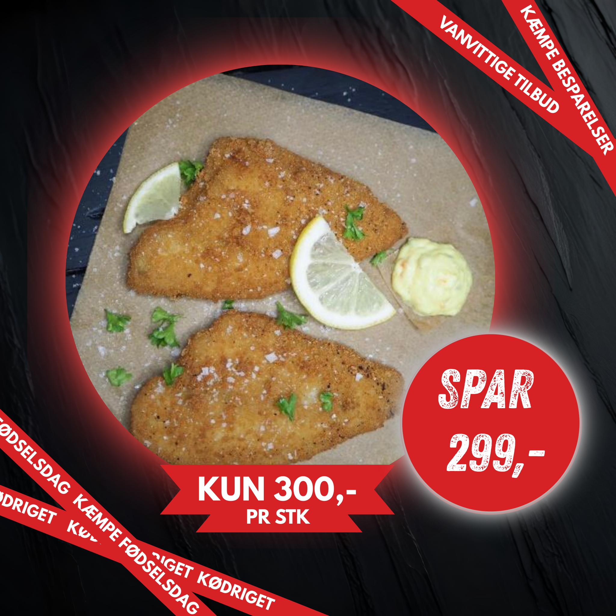 Fiskefilet KUN 7,90 kr. FØDSELSDAGS TILBUD