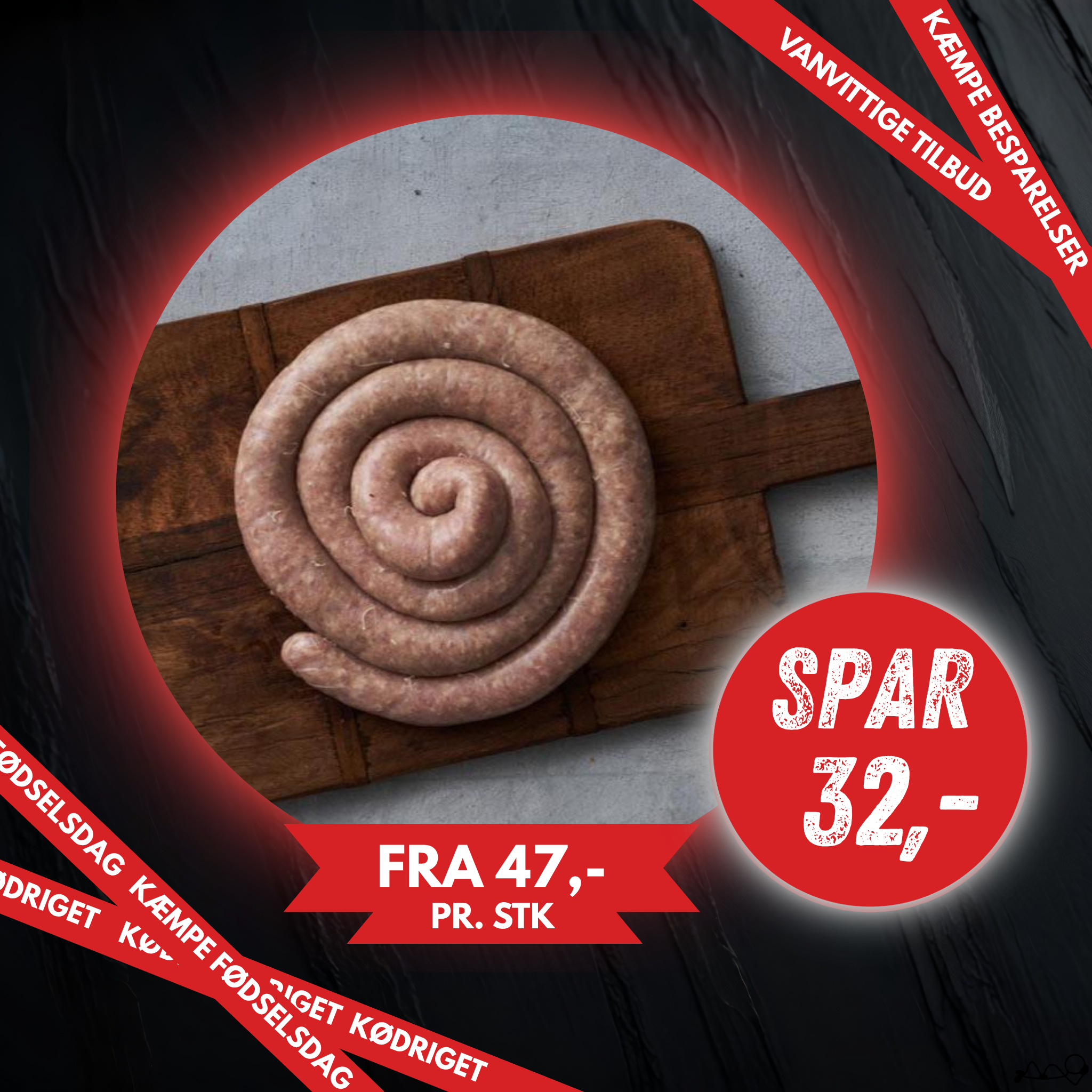 Danmarks bedste Medister 500g. SPAR 40%