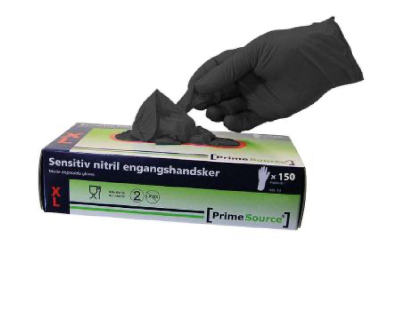 Sorte Nitril handsker Str L