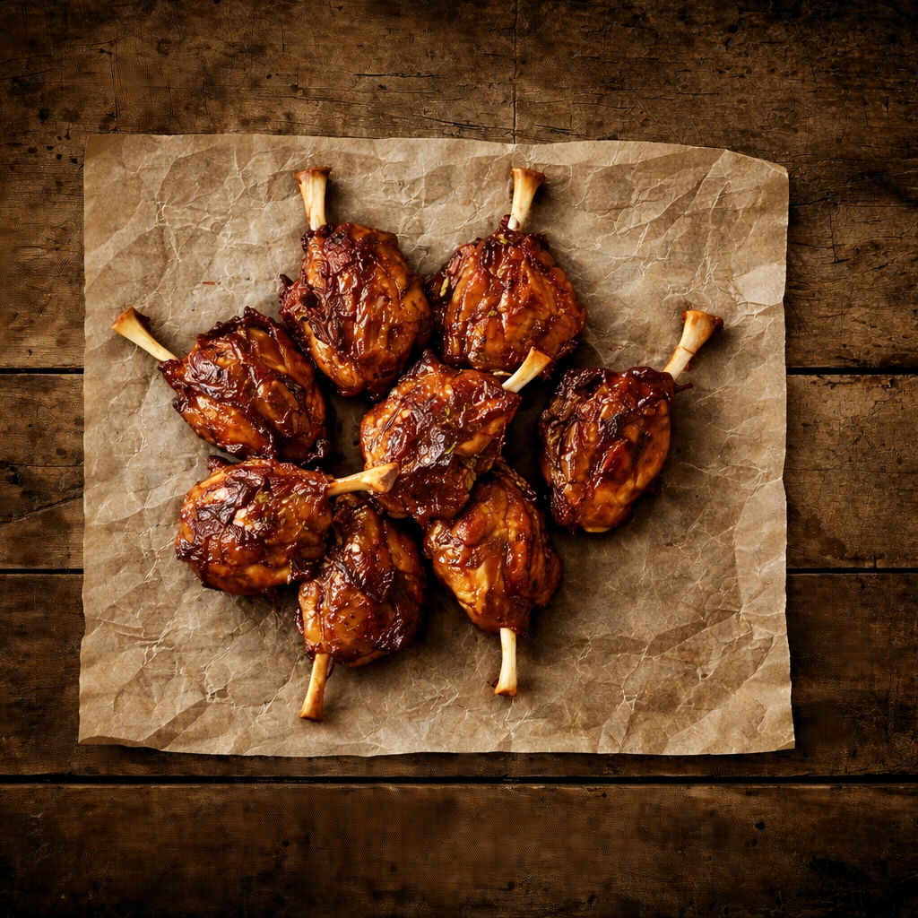 Teriyaki BBQ-marineret spoleben Sousvide