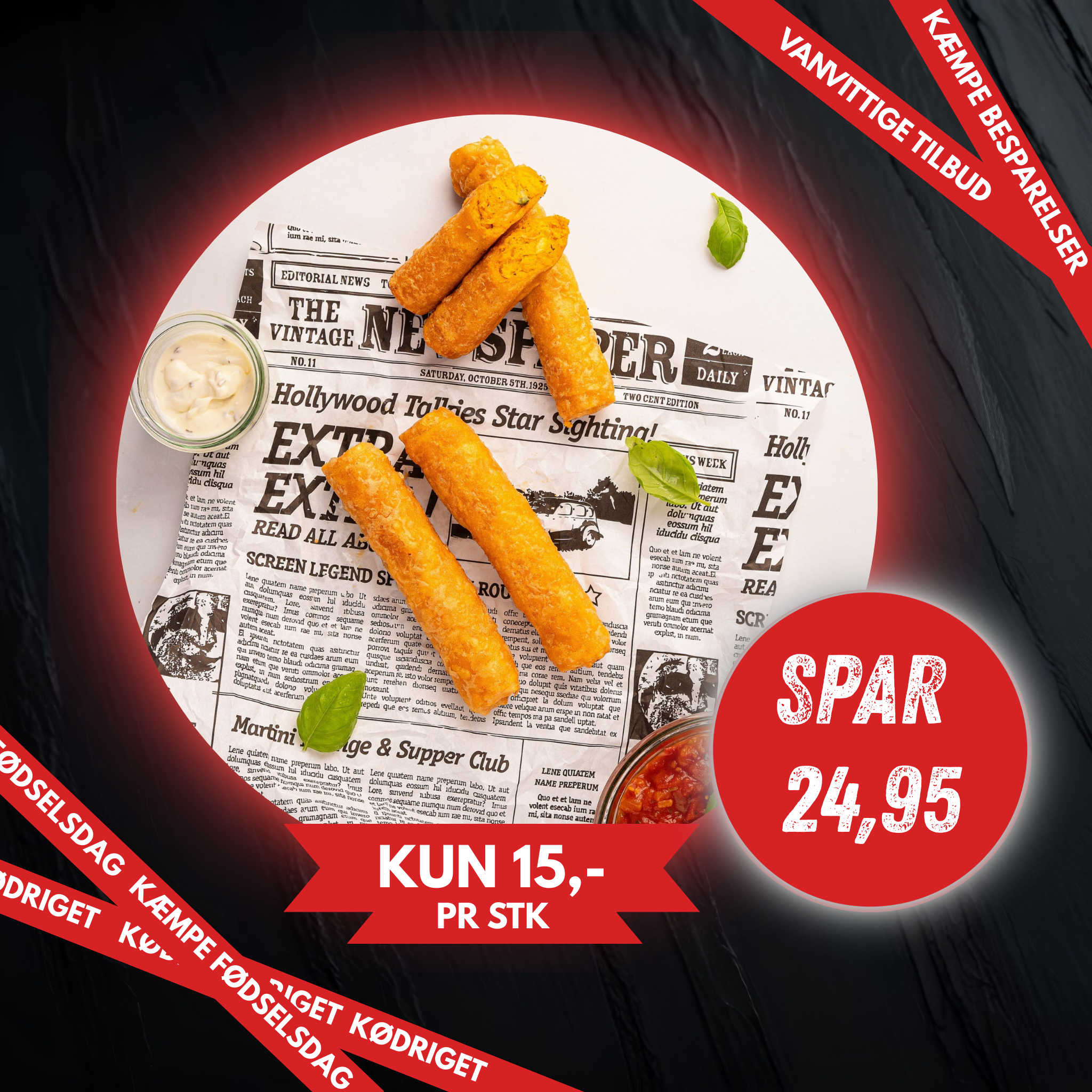 Taquitos Fajita Chicken. KUN 5,- FØDSELSDAGS TILBUD