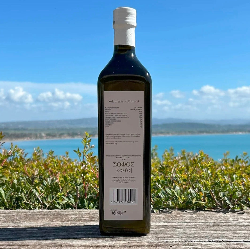 SOFOS Elias koldpresset ekstra Jomfruolivenolie, 1 liter