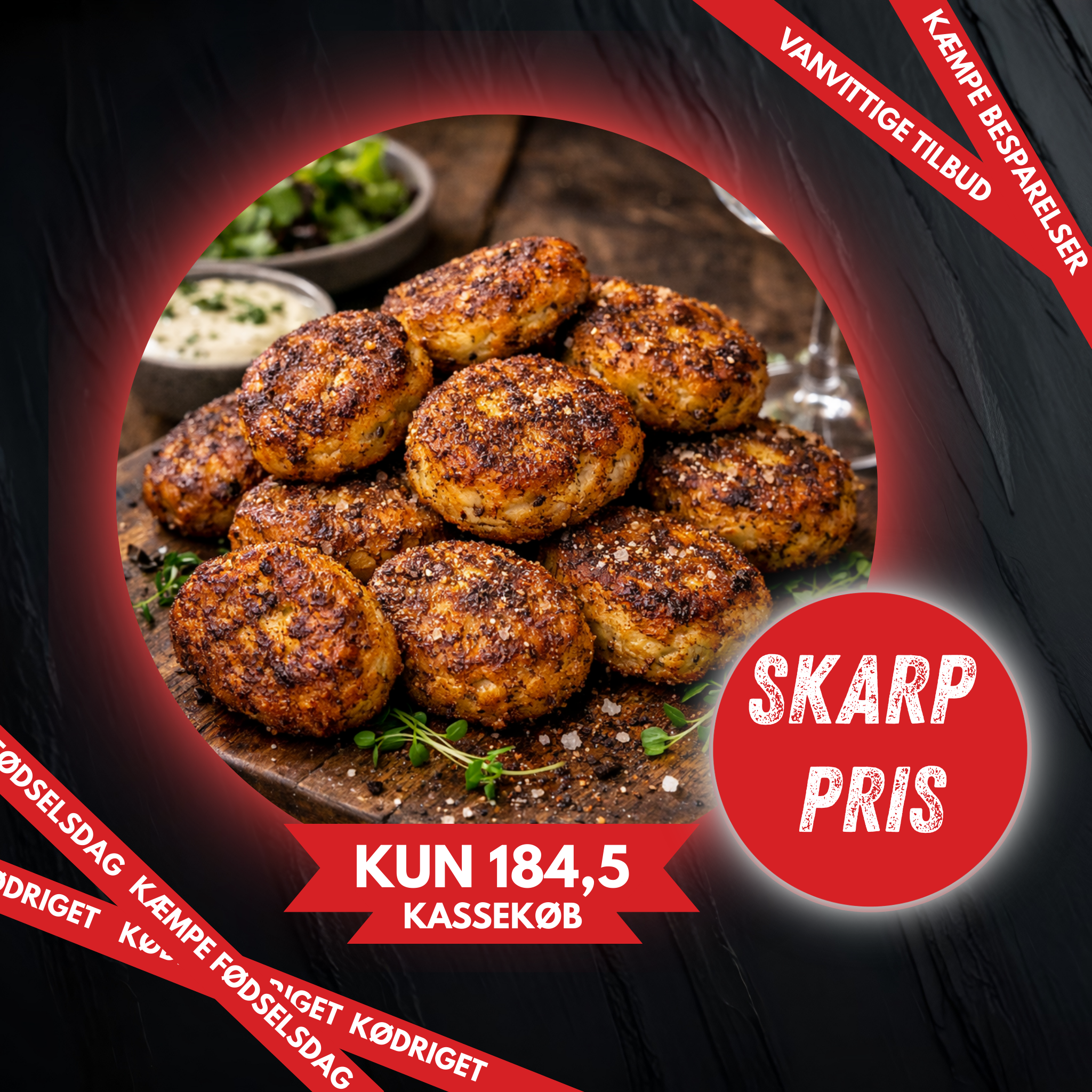 Fiskefrikadeller - 2,5 kg KASSEKØB