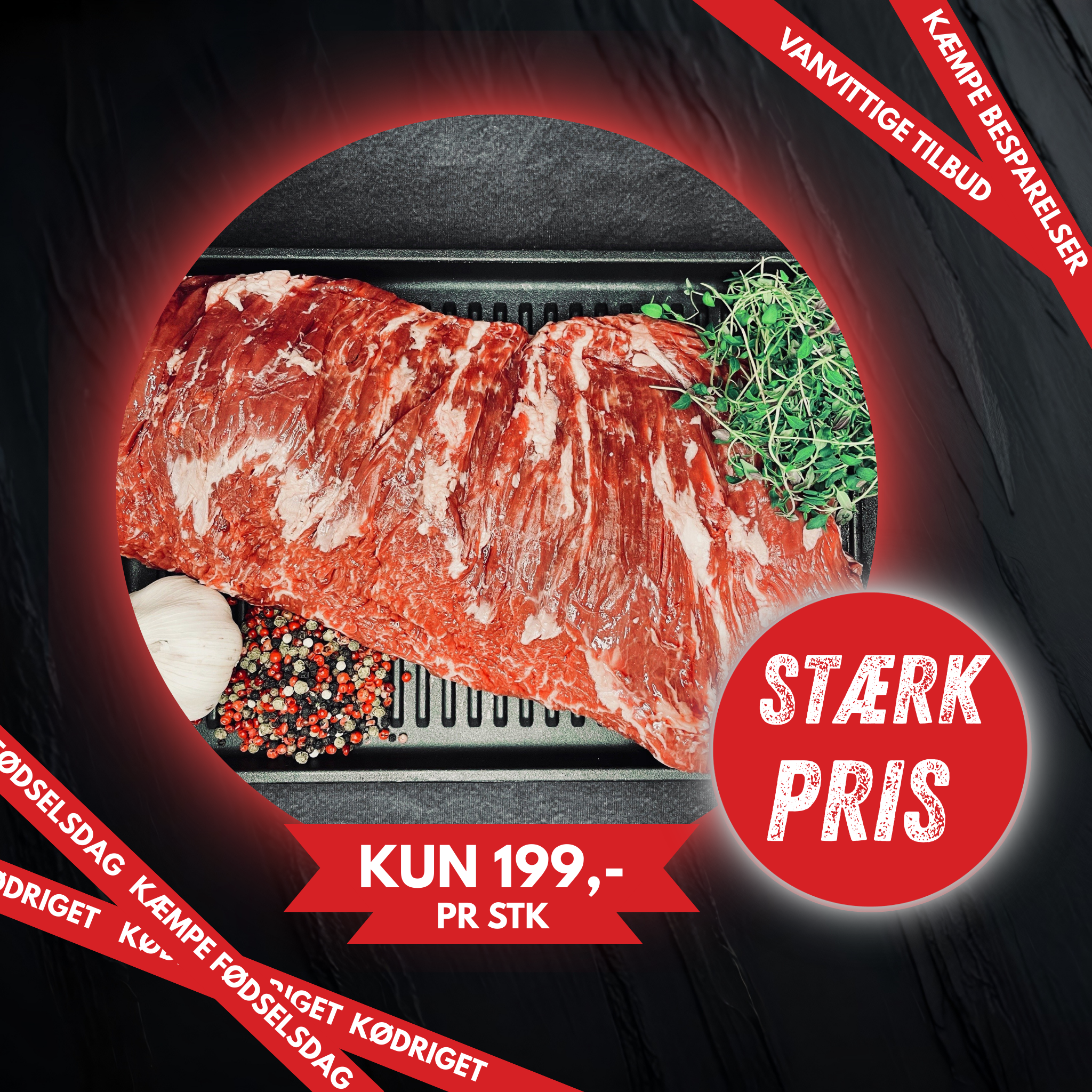 Græsfodret Flapmeat.