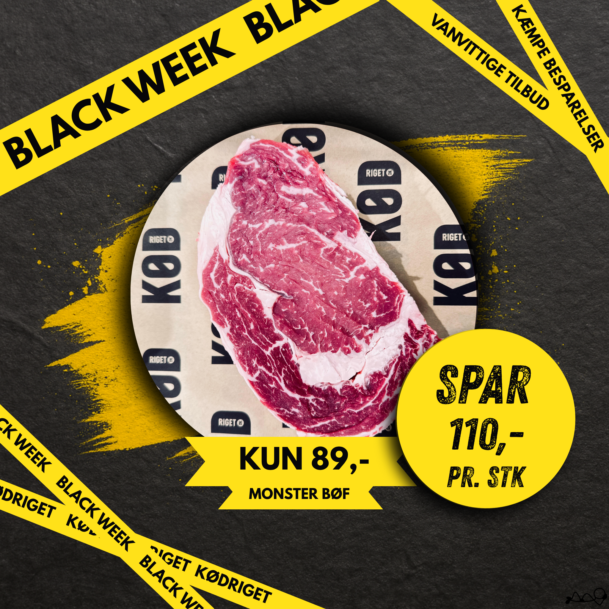 MONSTER RIBEYE KUN 89,-