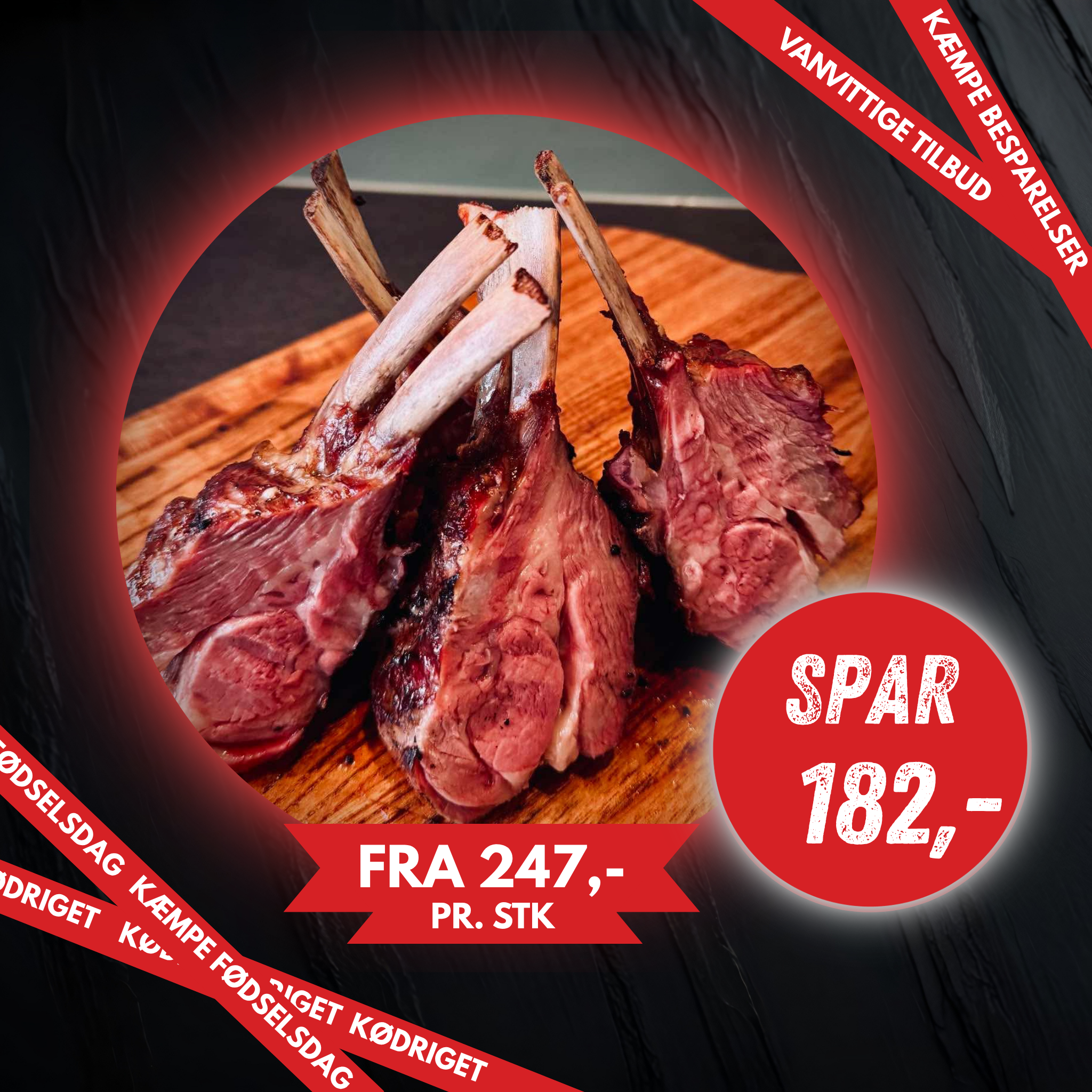 Lammekrone 900-1000g. SPAR 182,-