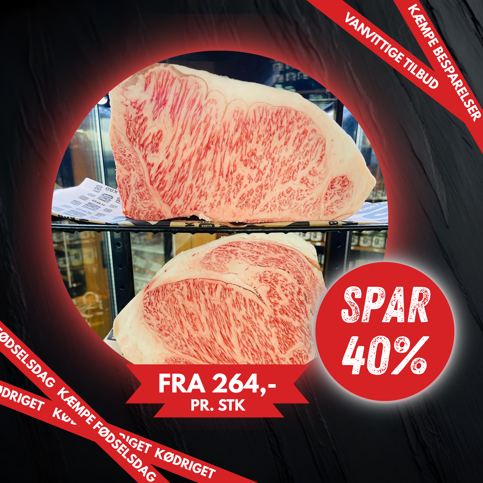 SPAR 40% Wagyu Entrecote af Japansk fuldblods MBS 8-12 A5