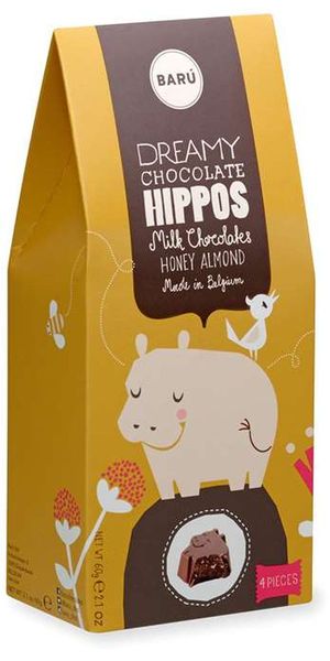 Barú - Dreamy Hippos Milk Chocolate Honey Almond