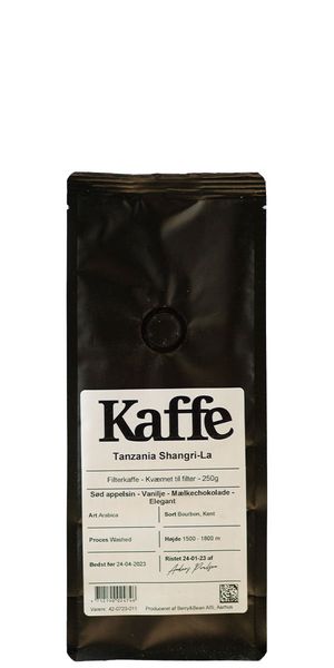 Tanzania Shangri La kaffe 250 g. (Malet kaffet)